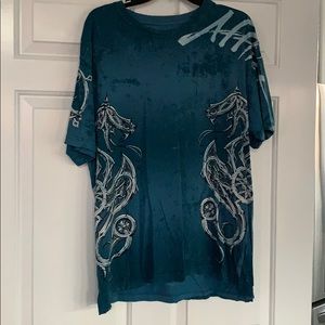 AFFLICTION MENS XXL short sleeve tee shirt